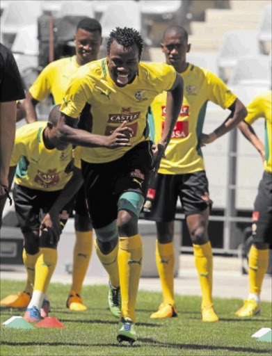 NATION'S PRIDE: Bafana Bafana defender Bongani Khumalo during training with teammates at Cape Town Stadium this week Photo: Gallo Images