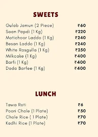 Roop Sweets menu 2