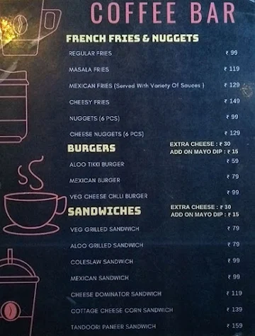 Coffee Bar menu 