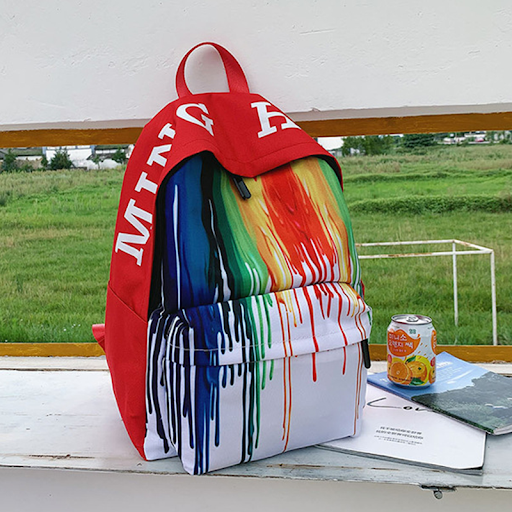 Title 1, Rainbow Backpack Homosexual School Bag Canvas B...