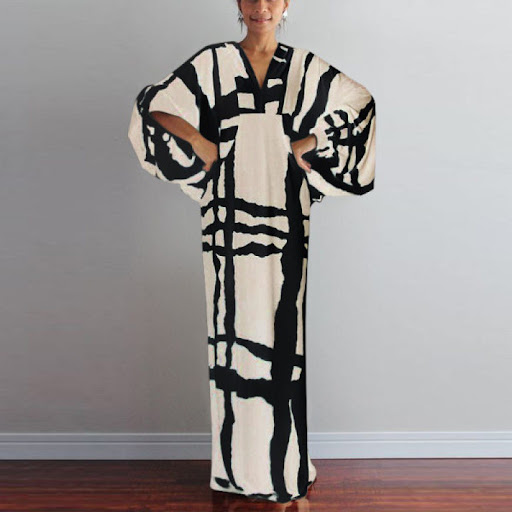 Title 5, Womens V-neck Medium Sleeve Printed Dress. Com...