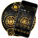 Cover Image of Unduh Golden Brown Black Watch Launcher Theme ⏰ 1.1.0 APK
