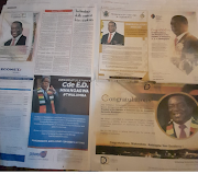 Zimbabwean newspapers were dominated by congratulatory messages for re-elected President Emmerson Mnangagwa.