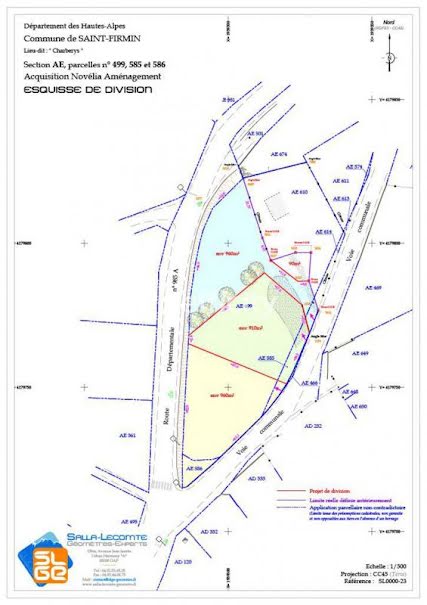 Vente terrain  960 m² à Saint firmin en valgodemard (05800), 83 800 €