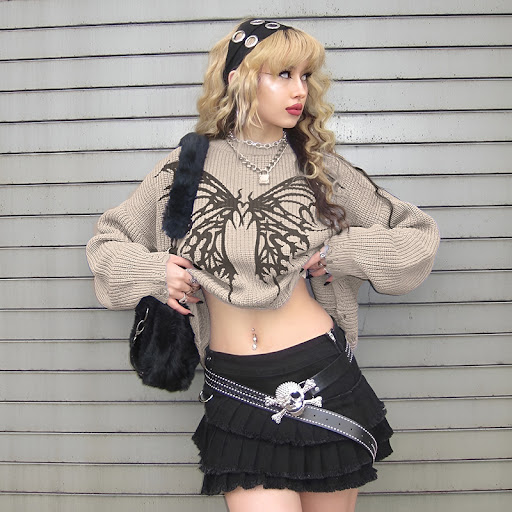 Title 4, American Street Vintage Butterfly Embroidered S...
