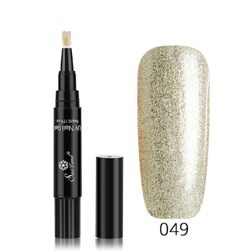Title 51, 3 In 1 Gel Nail Varnish Pen Glitter One Step Na...