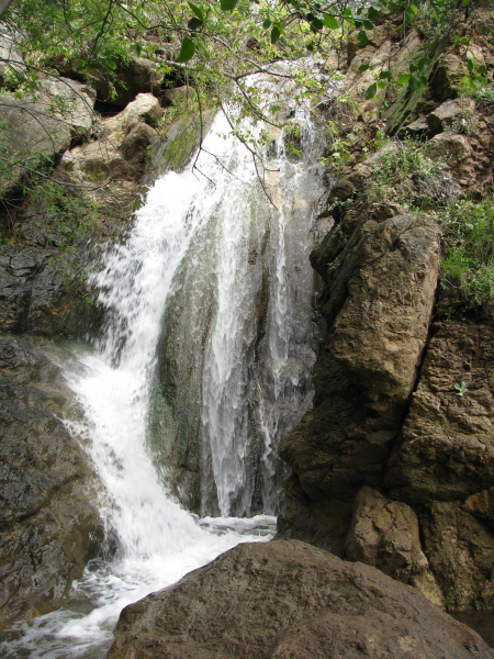 Tall cascade along the way up to more big falls.