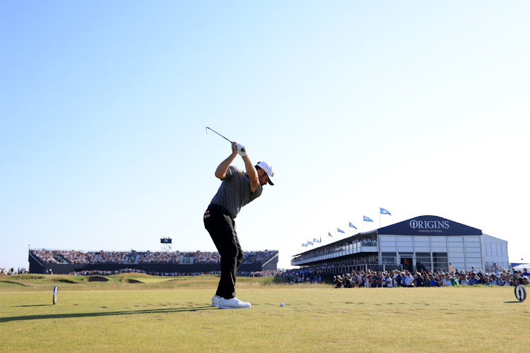 Louis Oosthuizen of SA plays his shot from the 16th tee during Day Four of The 149th Open at Royal St George’s Golf Club on July 18 2021 in Sandwich, England. Picture: GETTY IMAGES/CHRIS TROTMAN