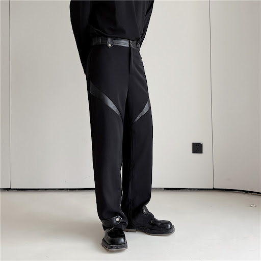 Title 1, Japanese Design Contrast Color Suit Pants For M...
