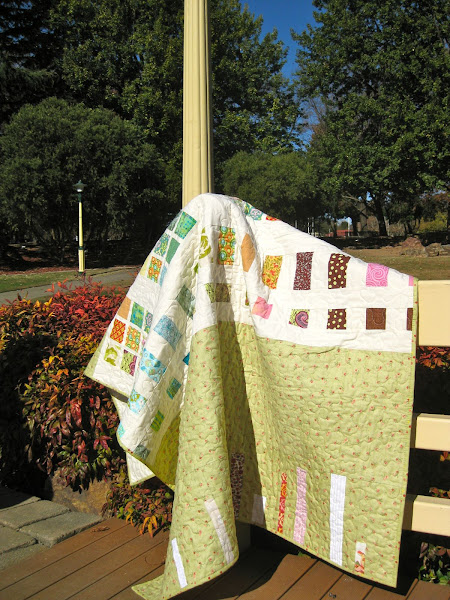 Moda Hunky Dory charm pack quilt using disappearing 9 patch quilt