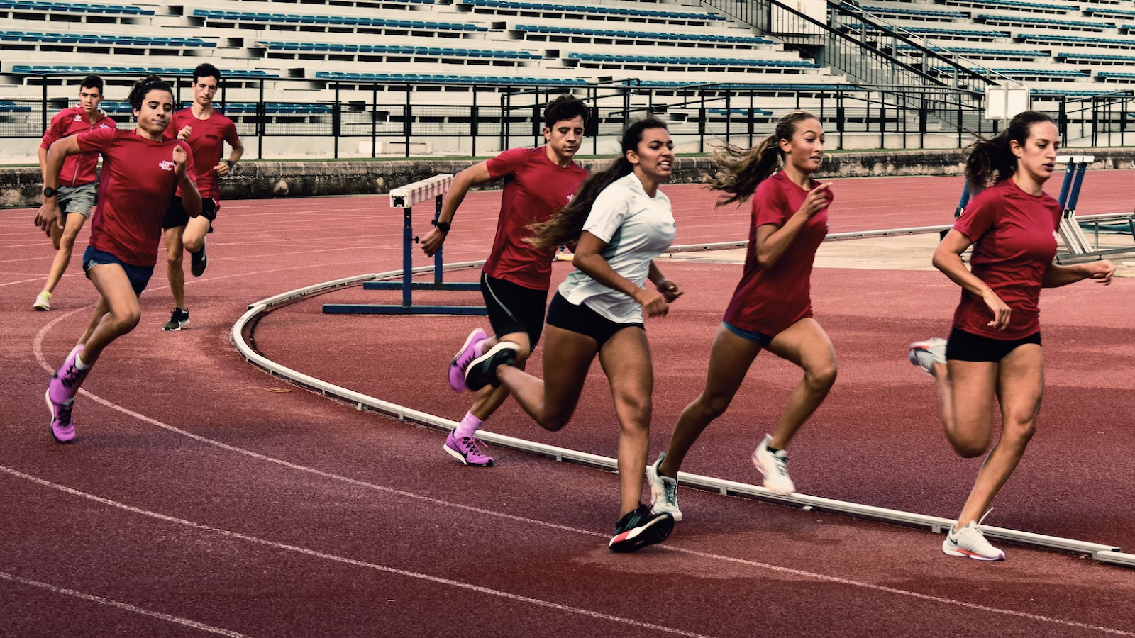 group doing spring workouts