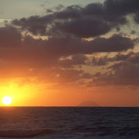 Tramonto vicino il vulcano di 