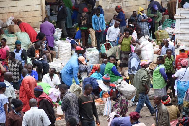 Business as usual for traders at Wakulima Market on March 25, 2020