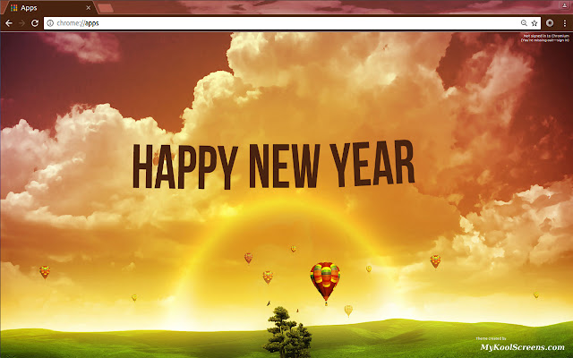 Happy New Year Clouds chrome extension