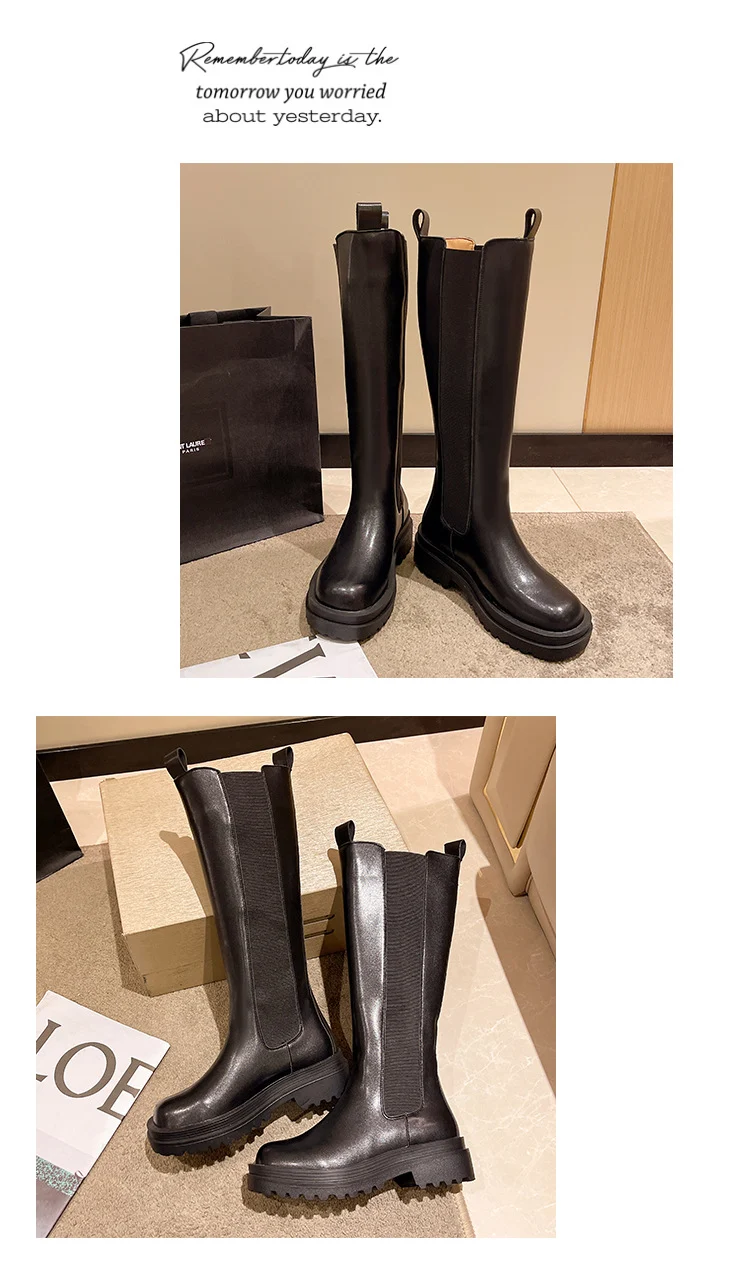 Title 8, Nouvelles bottes hautes en cuir véritable pour ...