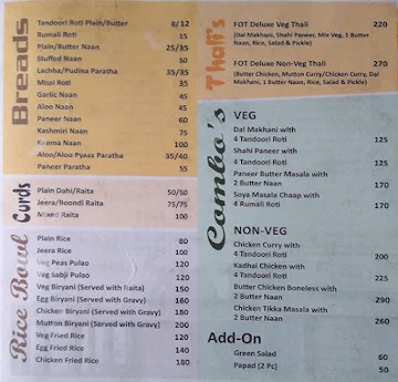 Flames Of Tandoor menu 