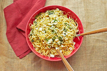 Linguine with Lemon, Feta and Basil