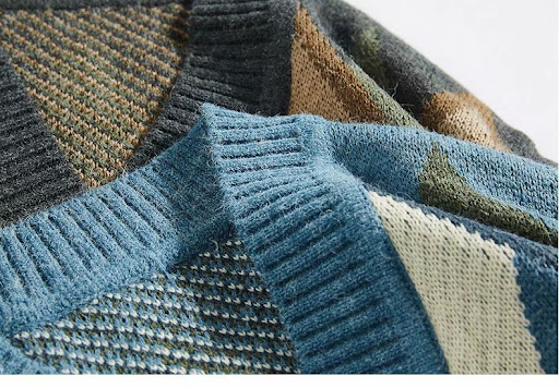 Title 2, Mens V-neck Cardigan Sweater Ethnic Style, a c...