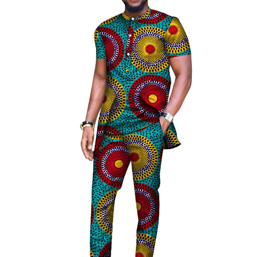 Title 3, African Mens Long-sleeved T-shirt and Pants Su...