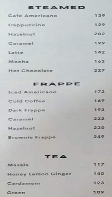 Cafe D Mama menu 