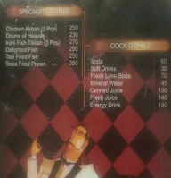 Tropicana Bar menu 1