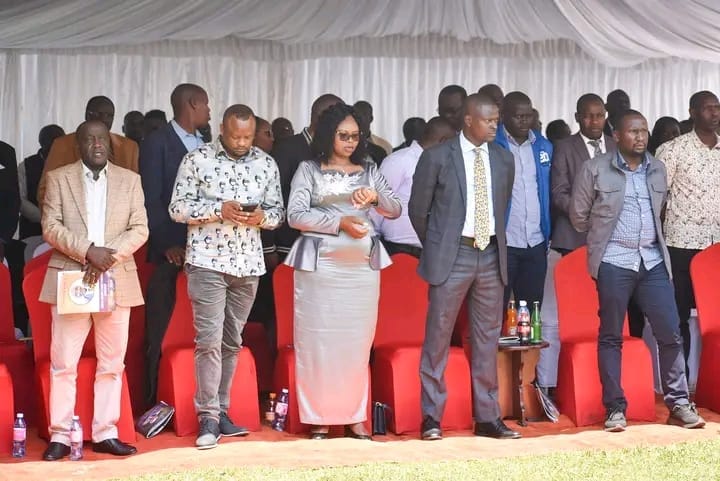 Kiharu MP Ndindi Nyoro (second right) with other leaders in Kericho on January 20, 2023.
