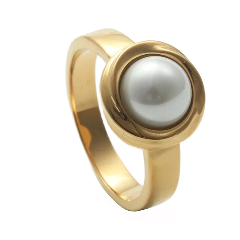 Bague femme en acier titane avec pierre naturelle, tendance mode. Élégance intemporelle et design unique. Un bijou pour sublimer votre look.