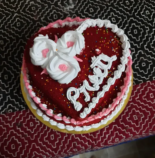 Red Velvet Heart Shape Cake