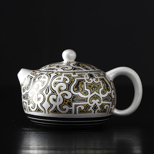 Title 6, He Fu Sen Silver Gilded Fengming Single Teapot