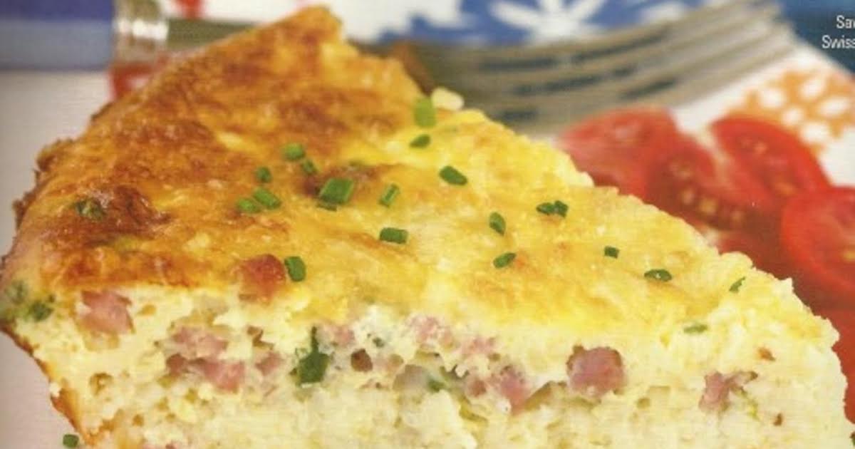 Savory Ham-And-Swiss Breakfast Pie | Just A Pinch Recipes