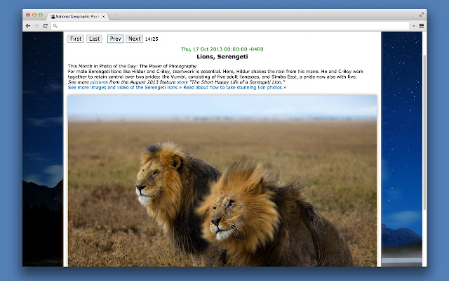 National Geographic™ Photo Of The Day chrome extension