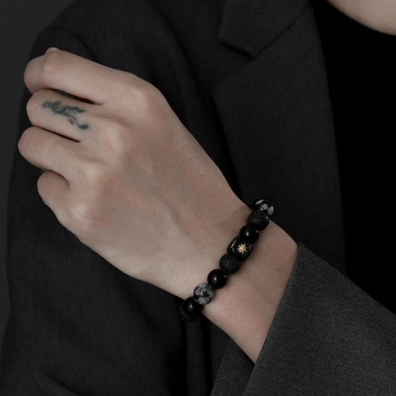 Title 5, Pulseira masculina personalizada Estrela Brilha...