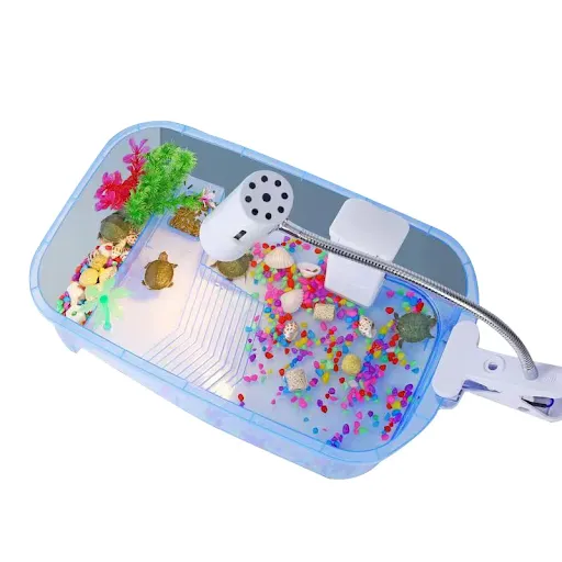 Aquarium Turtle Tank Lazy Person All-in-one Breeding Box with Drying Platform Ecological Turtle Tank Aquarium Accessorie