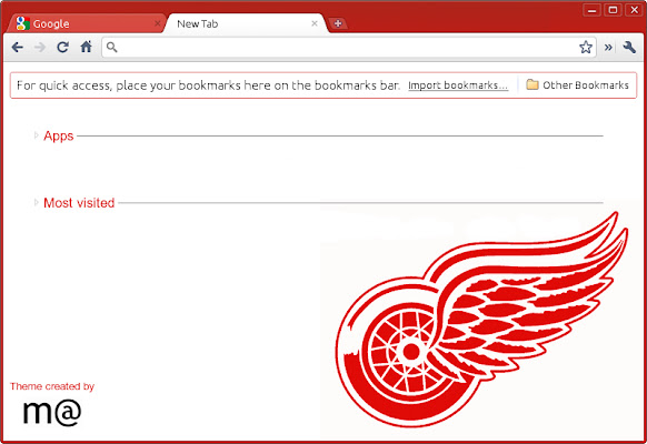 Detroit Red Wings chrome extension