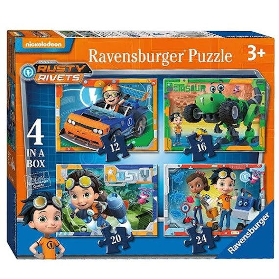 Bộ Xếp Hình Ravensburger Puzzle Rusty Rivets Rv069835 (4 Bộ 12/16/20/24 Mảnh Ghép)