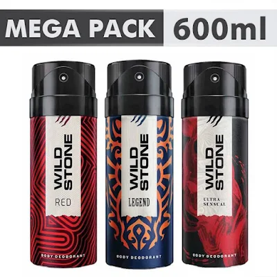 Wild Stone Ultra Sensual Red+Legend Combo Deodorant - 600 ml