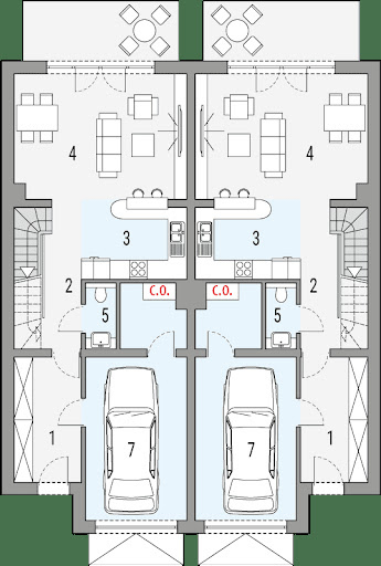 Erwin - dwulokalowy PL.P - Rzut parteru