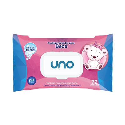 //Toallas Humedas Uno Rosa 72Und undefined