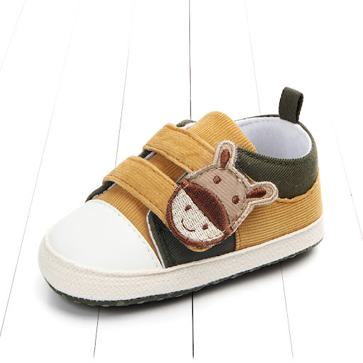 Title 4, Velcro soft-soled baby shoes for indoor use. Ex...