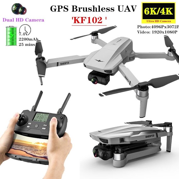 ̣̆ 1 ̣̂ ́ Flycam Kf102 Drone Thế Hệ 2023, Camera Chống Rung, 5G Wifi 4K Hd, Tích Hợp G.p.s, Mô Tơ Không Chổi