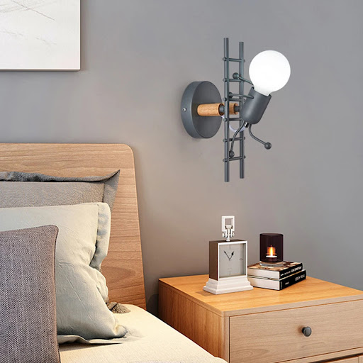 Title 9, Creative Cartoon Villain Wall Lamp Simple Bedsi...