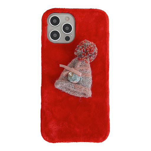Title 3, Autumn and Winter Plush Phone Case Candy Color ...