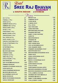 Raj Bhavan Hotel menu 1