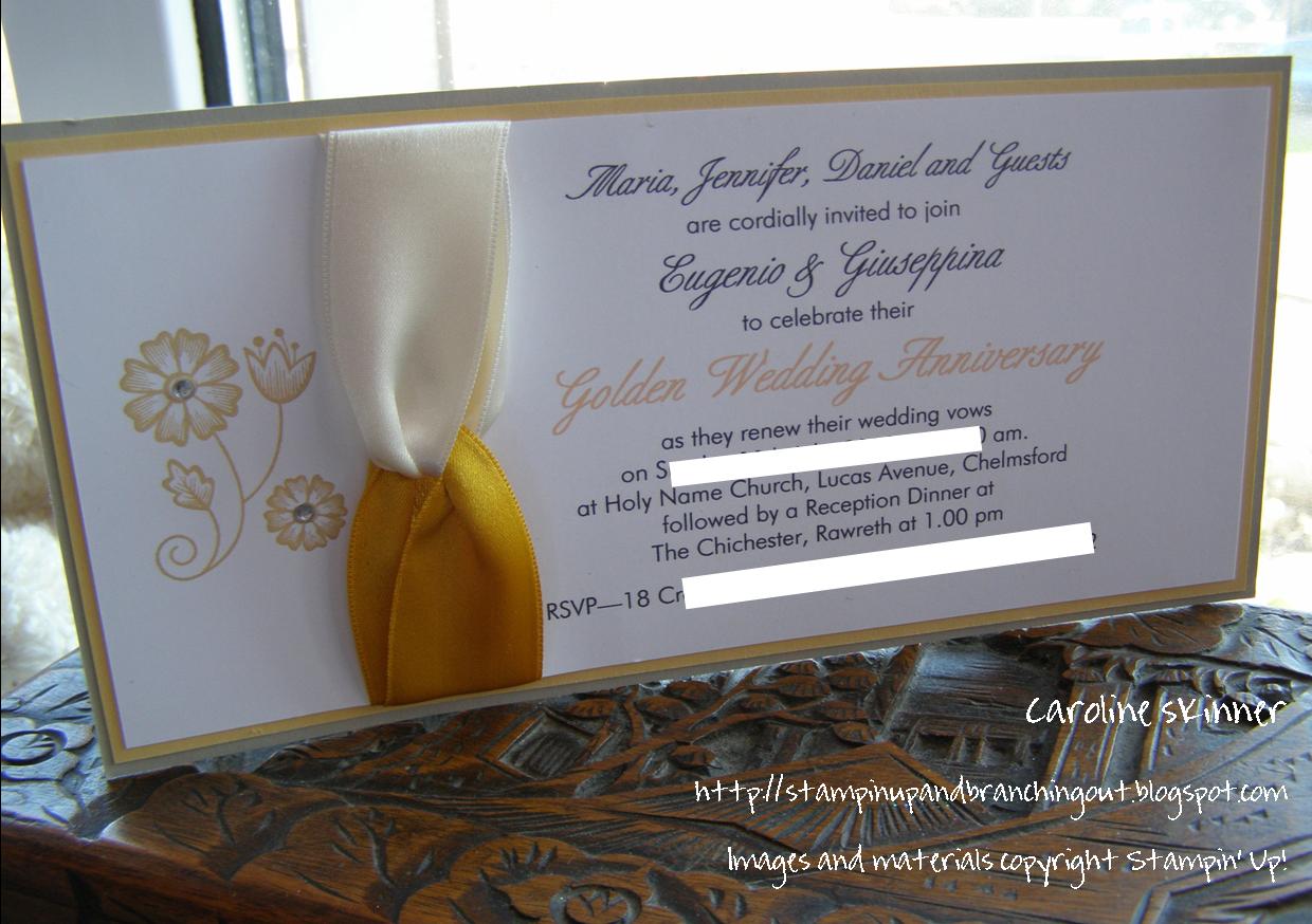 golden wedding invitations