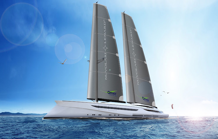 The Vento is a 100m megyacht that relies on the latest technology sails.