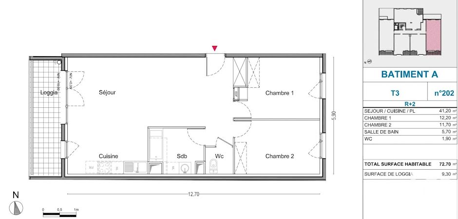 Vente appartement 3 pièces 73 m² à La Courneuve (93120), 341 400 €