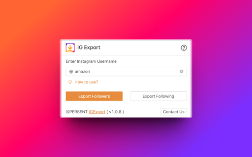 IGExport - Export Ins Followers free