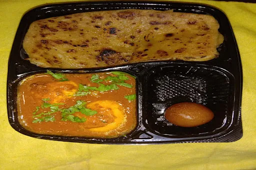 Anda Curry + 2 Wheat Roti Or Steam Rice + Gulab Jamun