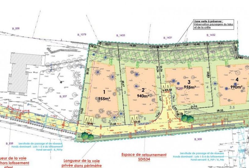  Vente Terrain à bâtir - à Caux (34720) 