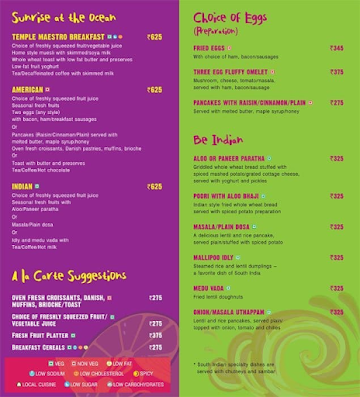 Waters Edge Cafe - Radisson Blu Temple Bay menu 